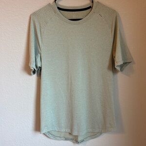 LULULEMON HACT Mint Green Drysense Short Sleeve Top Shirt Men's S/M